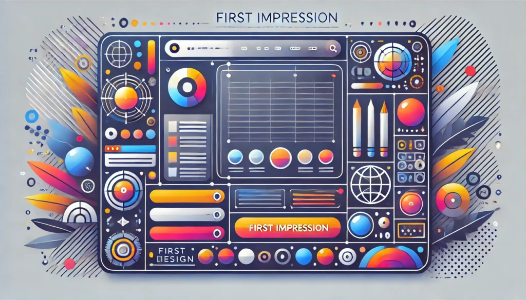 Diseño de página web que representa la importancia de la primera impresión