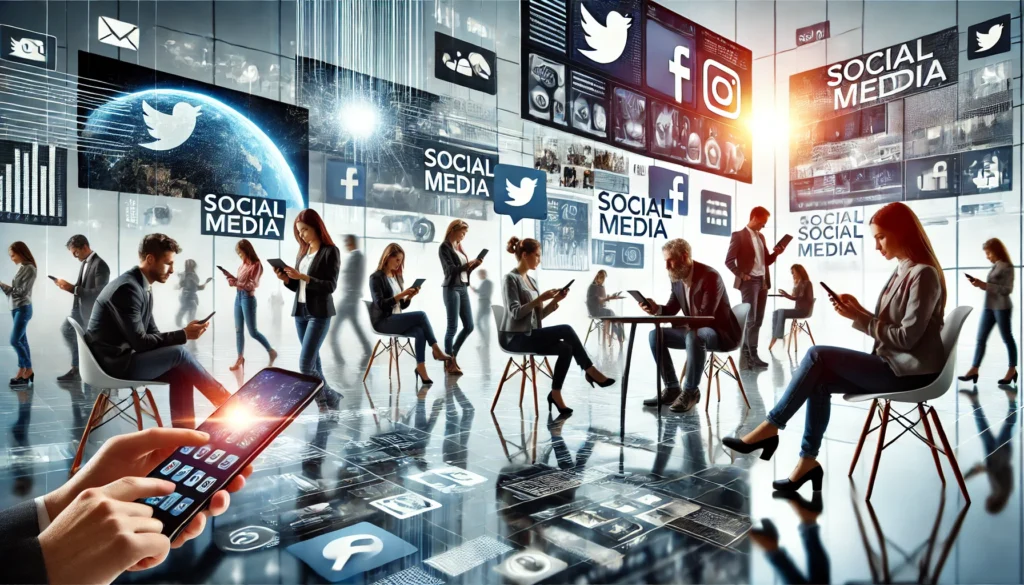 Personas utilizando redes sociales para influir en decisiones de compra