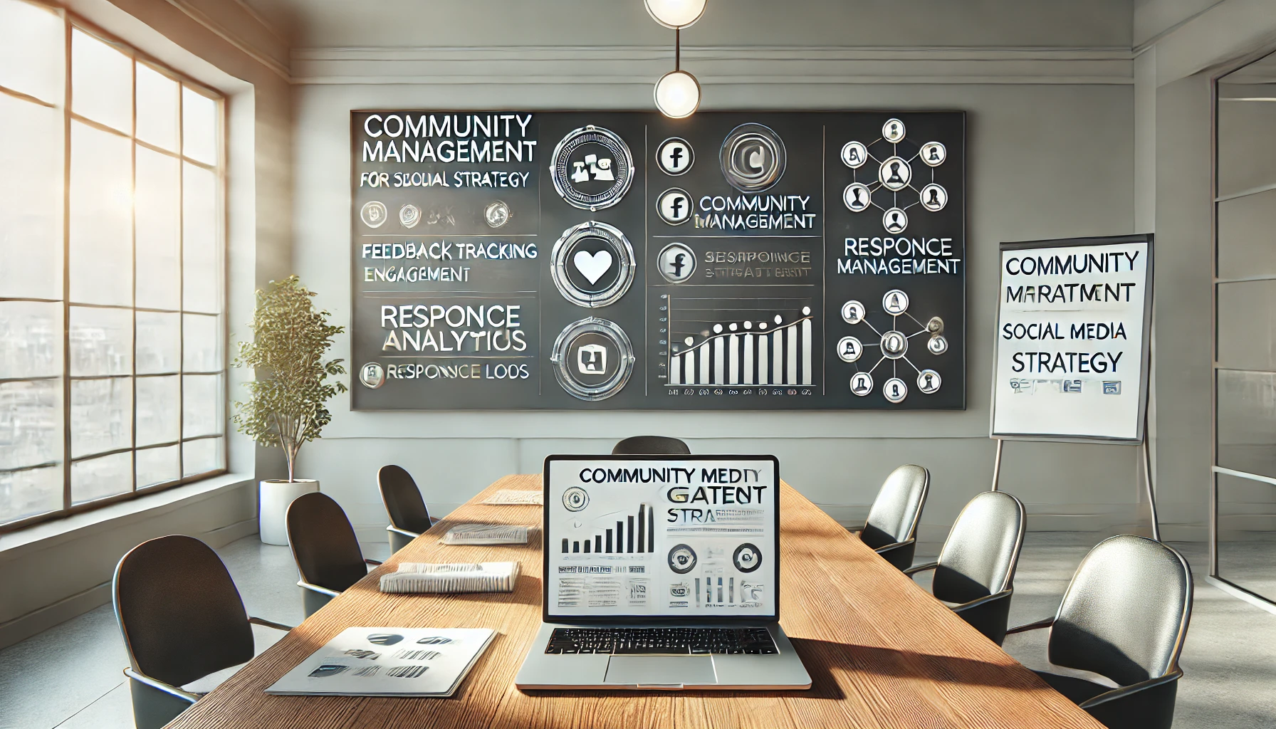 Estrategia de interacción para redes sociales, con análisis de compromiso y seguimiento de feedback