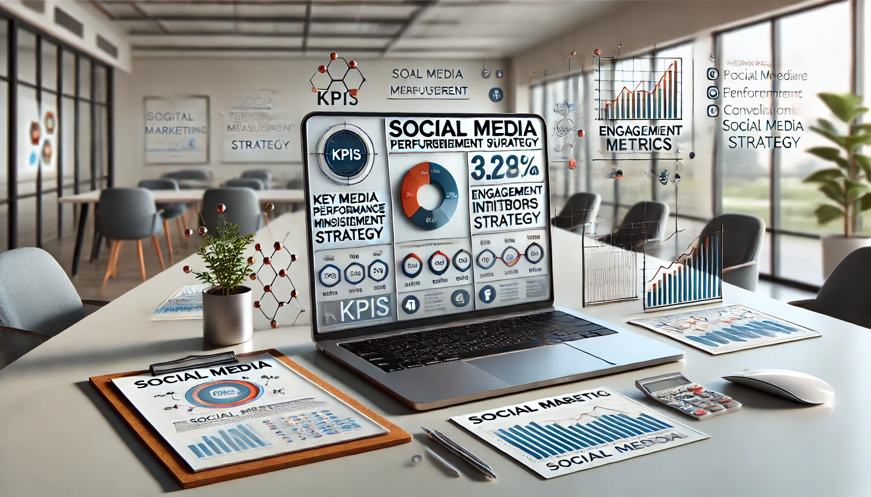 Estrategia de medición del rendimiento en redes sociales con KPIs y métricas de interacción
